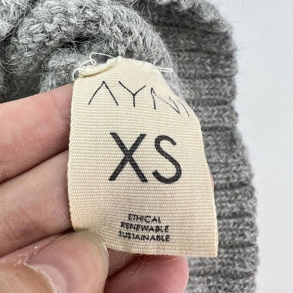 AYNI Revolve Gray Fringe Sweater Size XS Peru - Picture 4 of 5